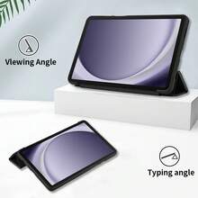 Rugged TPU Tri-Fold Tablet Protective Case For Samsung Galaxy A9, A9+, A8, S6, S7, S8, S9, S9FE, S10 Plus And IPad 10.2/10/11 (A16/Air11(M2)/Pro11(M4) 2024/IPad Air 11" (M3) 2025/IPad (A16) 11" 11th Gen 2025 - Black - View 5