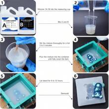 Translucent Shore 15A Silicone Kit 946ml|Semi-Rigid Mold Rubber For Resin Art & Precision Prototyping|Bubble-Free Clarity, 50Min Demold|Color-Stable Casting, 1:1 Mix