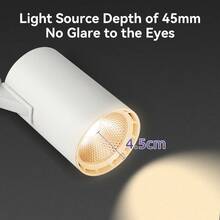 Rotatable Spotlight Ceiling LED Track Light, 3-Color Adjustable, Memory Function, LED Ceiling Track Lighting Kit, Home Decor Recessed Lighting, 220V, Black/White Track Light Set With Track Rail Accessories, Suitable For Stores, Home, Living Room, Kitchen, Bedroom, Clothing Store, Mall, Study, Closet, Display Cabinet, Exhibition Hall, Studio, Gallery, Corridor, Dining Room, Bar, Gym - Track Spotlights - View 7