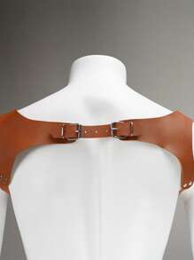 1pc Lace-Up Decor PU Leather Rivet Inlaid Men's Sexy Accessory