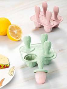 1套硅胶冰淇淋和母乳冰棒模具，制作完美顺滑的甜点，适合家庭和派对。派对冰棒模具，趣味设计模具，耐用硅胶模具，冰淇淋制作用品 - 彩色 - 查看 11