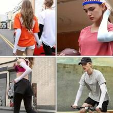 1Pc, Color Ice Silk Sunscreen Sleeve, Strong UV Protection, Outdoor, Sun Protection, Cool, School Tops, Back To School Supplies, Sun Protection Supplies - màu đen - Xem 6