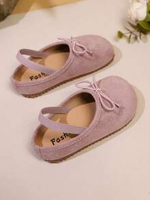 New Girls Bow Decor Comfortable Soft Bottom Slip-On Shoes, Cute Casual Shoes Suitable For Spring & Summer