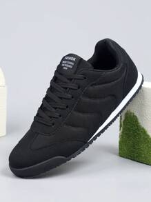 1 par de zapatillas deportivas básicas con cordones de tela, de colores contrastantes, en estilo bohemio, para fiestas, calle y casual, adecuadas para exteriores, bodas, vacaciones, oficina, para todas las estaciones