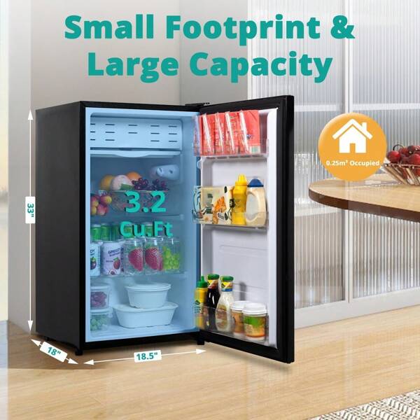 SMAD 2.4 Cu.Ft Mini Fridge,Small Double Door Refrigerator, Mini Fridge With Freezer-On-Top, White Fridge With 7 Settings Temperature Adjustable For Dorm,Bedroom, Office, Apartment
