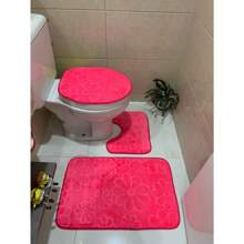 Bathroom Set Designed (Plain) With 3 Non-Slip Pieces (*VARIOUS DESIGNS*)