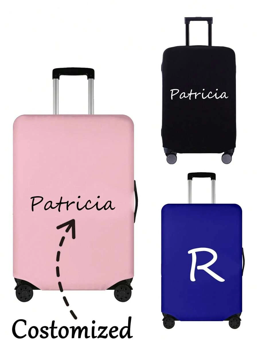 Custom Suitcase Cover 18-32 Inch Flexible Suitcase Cover For 18- To 32-Inch Suitcases Personal Custom Suitcase Cover Custom Name Pattern Scratch-Proof Protector Suitcase Protector Suitcase Cover Protective Cover Dustproof Cover Trolley Suitcase Dustproof Cover Travel Accessories Shop Back To School, - Multicolor - View 1