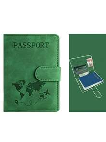 定制文字Logo PU皮革护照夹套，机票护照钱包旅行证件收纳包，多用途，大容量，多功能，色彩缤纷，可爱，萌系，简约，趣味，卡哇伊，Y2K，极简主义，通勤，商务休闲，基础款，定制，个性化，独特，专属定制，送给他的理想礼物，送给她的理想礼物，送给家人，朋友，女朋友，周年纪念日，生日，节日/度假，户外/郊游/旅行/徒步/体育场/运动/攀岩，商务/通勤/工作/办公室，定制行李箱和旅行装备，旅行箱旅行包 - 彩色 - 查看 10