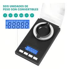 1 pieza Báscula de joyería portátil de alta precisión con rango de 50g/0.001g, báscula digital mini, báscula electrónica de cocina, báscula de peso digital en gramos, báscula de medición multifuncional y precisa de color negro con tapa que puede usarse como bandeja, báscula electrónica de pesaje pequeña y precisa con pantalla LCD retroiluminada, accesorio para medir que se puede sujetar, adecuado para viajes, cocina, cocción, repostería, té, herramienta de pesaje esencial diaria. - Negro - Ver 5
