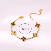 1 件锆石花不锈钢手链，适合女性日常佩戴 - 5# - 查看 6