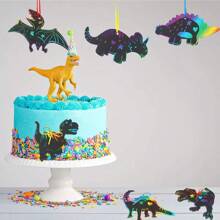 24 cartões criativos de desenho animado de dinossauro, monstro, animal, para raspar, marcadores de página engraçados feitos à mão, com 12 pincéis para pendurar + 24 fios coloridos