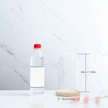 1pc Glass Cover, Blind Box, Preserved Flower, Doll Display, Glass Display Dome With Soft Wood Bottom, Mason Jar Dome, Vase Display Box, Transparent Dome-Shaped Jar Display Box, For Crafts, Plants, Lights, Succulents, Trophies, Pocket Watches Desktop Centerpiece Decor, Home Christmas Party Gift Decoration
