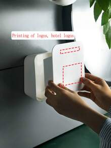 Square Drawer With Custom Logo Or Text, Wall Mounted Plastic Storage Box For Home, Bathroom, Vanity - Dustproof, Waterproof, No Drilling Needed