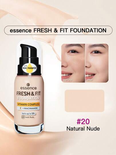  Essence FRESH & FIT FOUNDATION，多色可选，30ml容量，兼具美颜保湿功效，轻松打造自然妆容