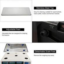 ACS-30 40kg/5g Kg/Lb Switchable Pricing Scale White - White - View 3