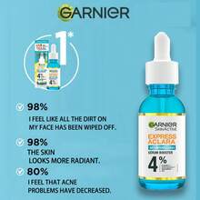 Garnie r Express Aclara Sérum Anti-imperfecciones con Ácido Salicílico y Vitamina C, 30ml. Ideal para pielcontendencia al acné y piel sensible, -44% imperfecciones y eficacia antimanchas. - azul real - Ver 4