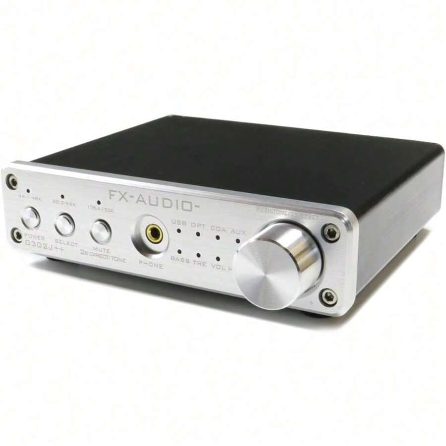 FX-AUDIO- D302J++[シルバー] ハイレゾ対応デジタルアナログ4系統入力・フルデジタルアンプ USB 光 オプティカル 同軸 デジタル 最大24bit 192kHz - 1 - チェックする 1