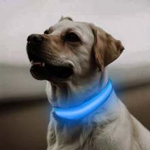 1pc Adjustable Luminous Striped Dog/Cat Collar, Pet Safety Glow Collar For Nighttime