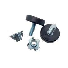 10/20 件可调节家具腿 - 不锈钢防滑调平脚，适用于桌子/椅子/橱柜/沙发 - 黑色 - 查看 7