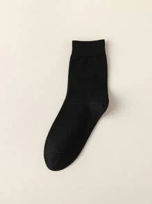 9 Pairs Men Solid Color Mid-Calf Socks, Soft & Comfortable, Versatile Long Socks Suitable For Daily Wear, Casual, Sports, Business, Autumn/Winter