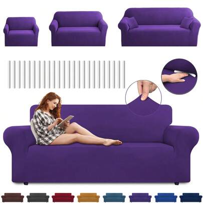 Juego de Protector Cubre Sala Elástico Strech Fit. Renueva tu Sala sin gastar más. Juego Completo: Incluye Protectores de Sofá de 1, 2 y 3 plazas.Juego de sofá de 3 piezas, funda de sofá, funda de sillón, funda de sofá doble elástica, funda de muebles antideslizante suave lavable, asiento individual (90-130 cm) asiento doble (140-170 cm) tres asientos (180-230 cm) ,Para proteger su muebles.