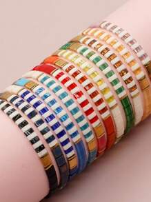 Contas de vidro tchecas multicoloridas com 2 furos, espaçadoras soltas, joias, pulseiras, colares, brincos, acessórios, encontrando contas de vidro japonesas de meia tila, espaçadores de dois furos, contas de sementes soltas para fazer joias, pulseiras faça você mesmo