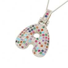 1pc A-Z Bubble Letter Fashion Gold Necklace, Suitable For Men And Women Everyday Wear