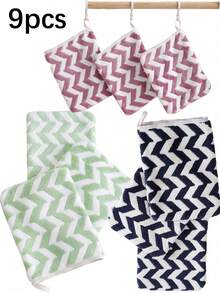 4/9 pièces Gants de nettoyage facial en fibre exquis, taille unique, réutilisables, nettoient le maquillage et les impuretés, gants de serviette de sueur, absorbants et doux, serviettes de cuisine pour la rentrée scolaire