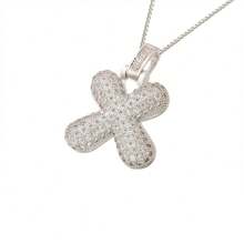1pc Fashionable Gold A-Z 26 Bubble Letter Pendant Necklace, Suitable For Men & Women Daily Wear