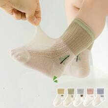 5 Pairs Baby Socks, Summer Children's Thin Mesh Mid-Calf Breathable Newborn Long Tube Socks