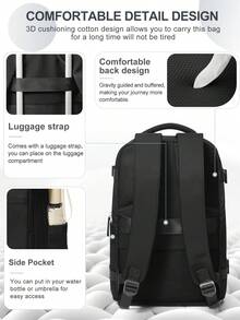 Travel Laptops Backpack For Men, Casual Work Bag Fit 14inch Notebook, Fashion Daypack, Waterproof Outdoor Sports Backpack, Airline Approved Backpack For Hiking, Business, Camping, Trip, Travel Essentials, Multi-Color Option, New And Old Versions Are Shipped Randomly Backpack For Travel Cabin Carry On Backpack, Airline Approved Travel Essentials - Multicolor - View 8