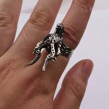 World Game Style Punk Rock Dragon Skull Ring, Cool And Personalized Fashion Accessory - Multicolor - View 2