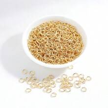 200 件混合尺寸镀金开口跳环、铁 O 形环、C 形环，适用于 DIY 珠宝制作配件 - 金色 - 查看 2