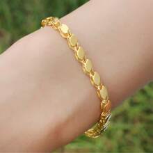 Hot Selling 4mm Wide Rhombus Minimalist Elegant Charm Women's Cuff Bracelet Personalized Snap Curb Chain Bracelet Jewelry