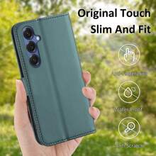 1pc Compatible With IPhone Flip Wallet Case, Faux Leather Minimalist Fashion Phone Protective Cover, Series