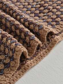 Women Geometric Ombre Knit Pullover Sweater - Long Sleeve Comfortable Knitwear, Suitable For Autumn/Winter | Casual Daily Wear, Soft Fabric - Multicolor - View 8