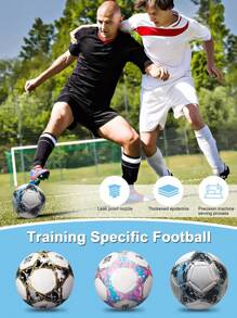 One Five-Pointed Star, Shiny No. 5 Football, Anti-Slip Football, Wear-Resistant Football, Lightweight Magic Arc Football, Explosion-Proof EVA Mechanical Sewing Football, More Wear-Resistant And Durable, Excellent Elasticity, Suitable For Youth And Adult Training And Competitions, High-Performance Football, All-Weather And All-Field Applicable