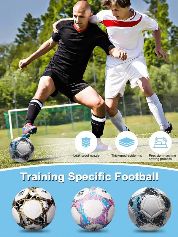 One Five-Pointed Star, Shiny No. 5 Football, Anti-Slip Football, Wear-Resistant Football, Lightweight Magic Arc Football, Explosion-Proof EVA Mechanical Sewing Football, More Wear-Resistant And Durable, Excellent Elasticity, Suitable For Youth And Adult Training And Competitions, High-Performance Football, All-Weather And All-Field Applicable