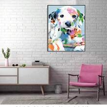 LaoJieYuan 2026新款全套十字绣动物狗图案DIY刺绣和编织工艺品DIY套件，包括刺绣套件、十字绣套件、钩针套件、戳绣套件、缝纫配件、缝纫套件、绣线、工艺套件、针线材料、缝纫图案、钩针工艺用品、刺绣套件、初学者缝纫图案