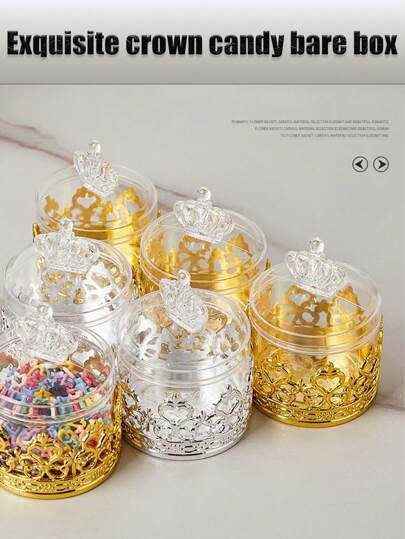 1-12pcs Crown Candy Jewelry Storage Box, Suitable For Wedding Favors, Graduation, Christmas, Valentine's Day, Easter And Thanksgiving - Ideal Summer Snack, Candy And Jewelry Storage Container