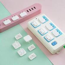 10 piezas Cubierta protectora de enchufe, Cubierta protectora anti-descarga eléctrica, Cubierta protectora anti-agua para regleta de enchufes, Cubierta protectora de enchufe de alimentación, Cubierta protectora de enchufe