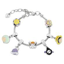 bandai One Piece Bracelets Anime Figure Monkey D. Luffy Pirate Beads Chains DIY Charms Bracelet For Women Jewelry Party Gifts