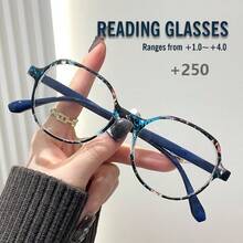 Rivsar 男女通用专业老花镜,新款圆形拼接时尚碎花老花镜,配有灵活弹簧镜腿,矩形镜框,适合日常佩戴、运动、电脑使用,抗疲劳,携带方便,适合各种脸型。有紫色、绿色、黄色等7种颜色可选。是送给父母、情人节、圣诞节、万圣节的理想礼物。 - 透明色 - 查看 16