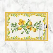1pc/4pcs/6pcs Vintage Country Style Pattern Printed Linen Placemats, Suitable For Dining Table, All Season Home Decor, Modern Washable Tabletop Mats, Room Decoration, Placemats, Coasters, Kitchen Dining Mats, Party Supplies, Ideal Gift