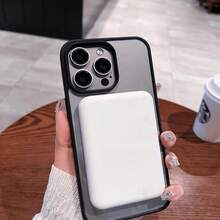 Fashion Transparent Cute White Dot Pattern Magnetic Girl Mobile Phone Case Suitable For IPhone 16ProMax/16Plus/16Pro/16, IPhone 15/14/13/12/11 Wireless Charging Shockproof Lens Protection Magsafe Mobile Phone Case, Gift - White - View 2