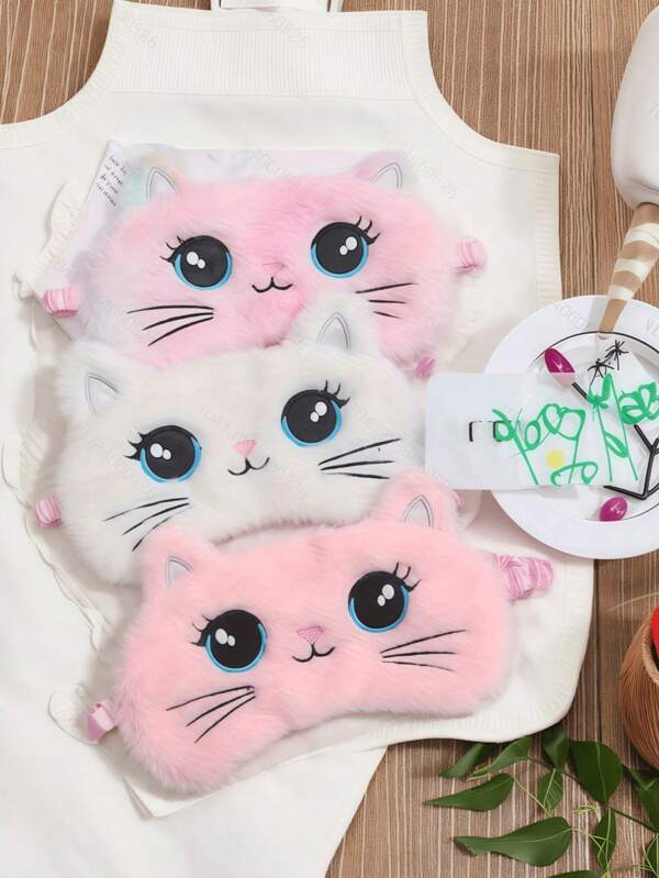 Comfortable Cartoon Cat Plush Sleep Eye Mask