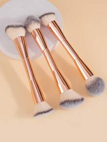 1 Pc Professional Dual-Head Facial Makeup Brush Set,Powder Brush,Blush Brush,Makeup Tools With Soft Fiber For Easy Carrying - Multicolor - View 2