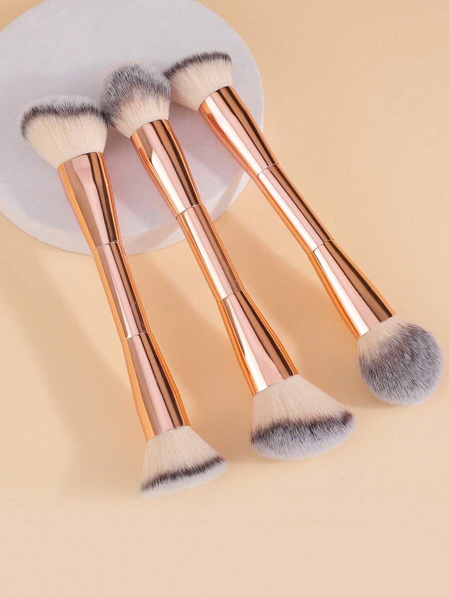 1 Pc Professional Dual-Head Facial Makeup Brush Set,Powder Brush,Blush Brush,Makeup Tools With Soft Fiber For Easy Carrying