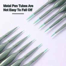 11 pennelli Premium di alta qualità con manico triangolare per acrilico, pittura ad olio, acquerello e pittura a numeri, modelli, arte di unghie, artigianato, materiale scolastico