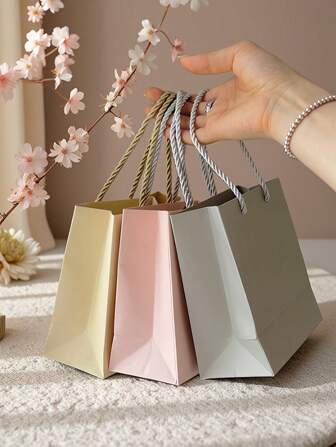 1 pieza Bolsa de joyería de color liso linda, bolsa de empaquetado de joyería elegante, bolsa de regalo ideal para accesorios. Adecuada para empaquetar regalos en temporada de vacaciones, bodas, cumpleaños y graduaciones.